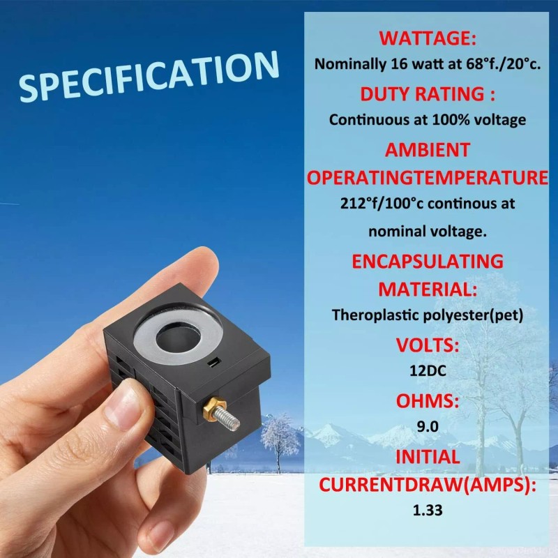 for Deltrol EF-1082 8-32 Solenoid Coil 12VDC/16W Fits for Hydraulic