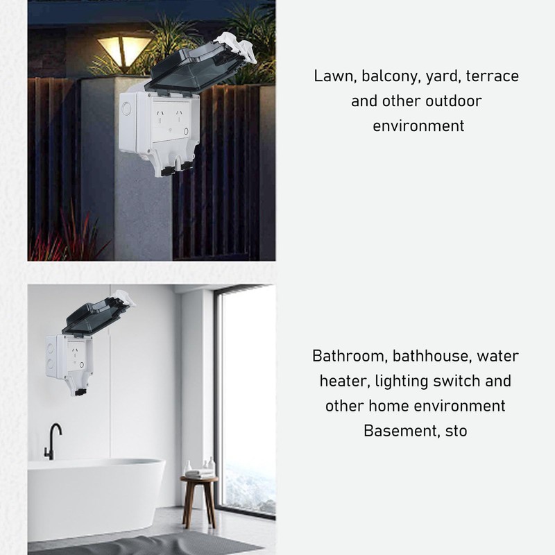 WiFi Smart Plug, IP66 Waterproof Safety Lock Hole WiFi Smart