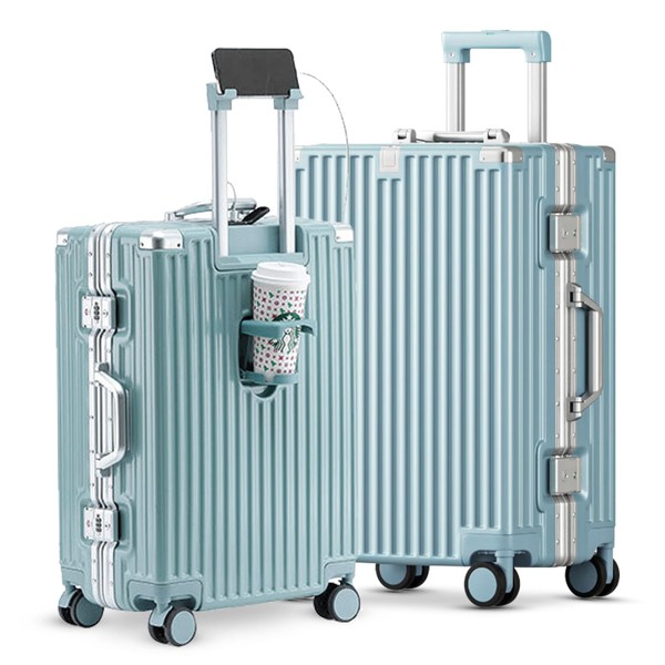 (20+24) Inch Carry-on with Cup Holder & USB Port Carry