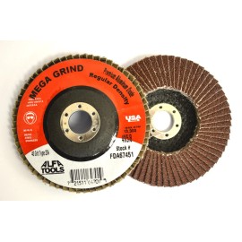 Alfa Tools FDZ67473 4" x 5/8" x 80 Grit T27 Zirconia Flap Disc (5 Pack)