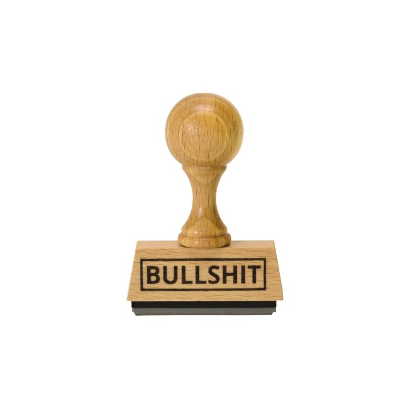 trendaffe The Bullshit Wooden Stamp
