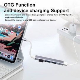 2pcs USB C Hub USB Hub 3.0,4-Port USB C to USB Adapter USB to USB C Adapter,Ultra-Slim USB C Adapter USB Splitter,USB C Dock USB Extender for Laptop,iMac Pro,MacBook Air,Mac,USB to USB C,USB C to USB