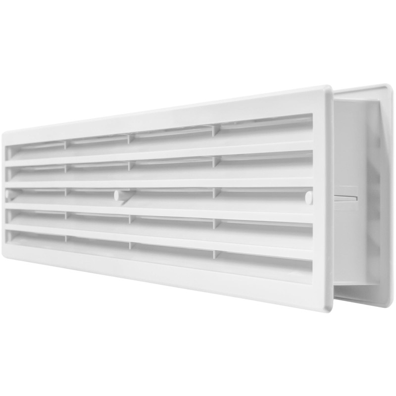 18x4'' Inch Bathroom Door Air Vent Grille Two Sided White