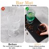 10 Pcs Black Bar Mats, 11.8" x 6" Non-Slip Glass
