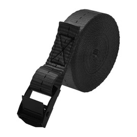 Hihaha Ratchet Tie Down Straps/Heavy Duty Tensioning Belts Motorcycle Trailer Trucks Cargo/Adjustable 250kg 1"x 23' / 1 Pcs Black
