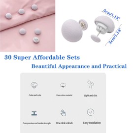 30Pcs Duvet Curtain Pins, Comforter Holder Clips Affordable Sets, Quilt Fixing Bedding Holder Pins Fasteners for Thin Thick Quilts Blanket Sheet Cushion Curtain, Keeps Comforter from Shifting(Gray)