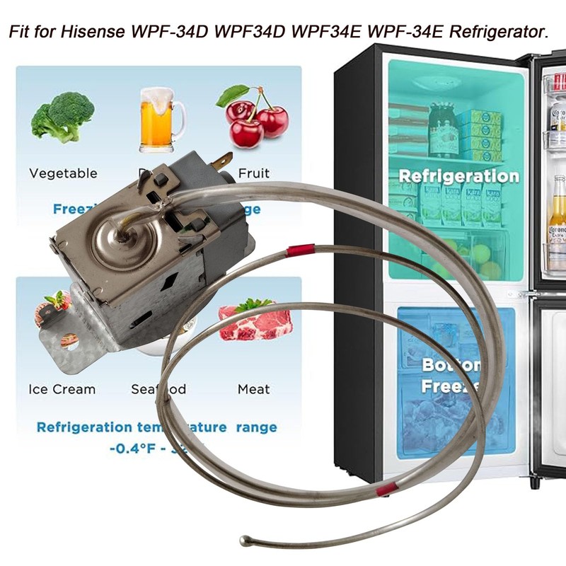 UZSTUNG WPF-34D Refrigerator Thermostat Compatible with Hisense Refrigerator WPF34D WPF34E