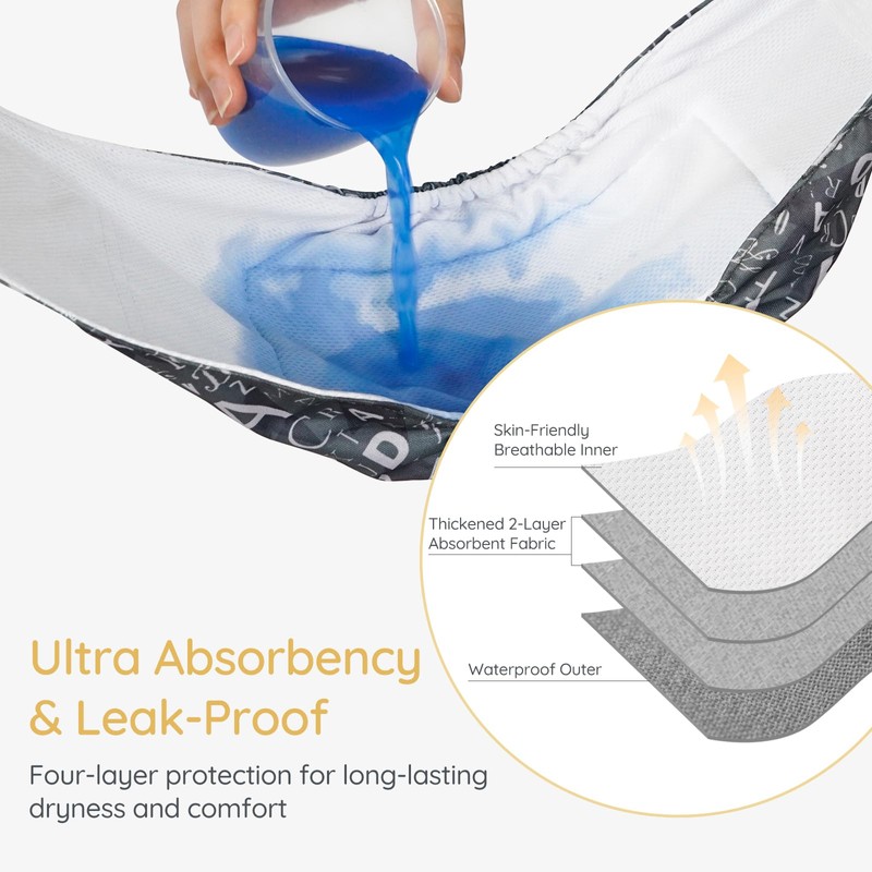 BELLA & PAL Dog Nappies for Males, Pack of 3,