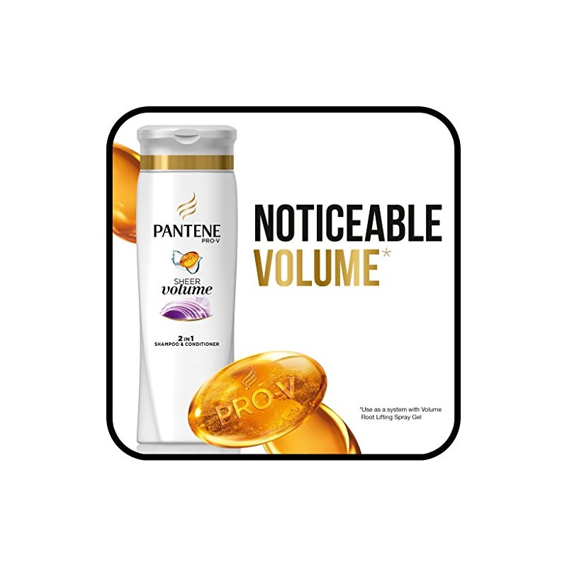 Pantene Pro-V Champú y Acondicionador 2 en 1, Volumen Puro