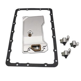 GXARTS A340 AW4 Transmission TCC Lock Up Solenoid Shift Solenoids and Transmission Filter Gasket Fit for Jeep Cherokee Wagoneer 1986 UP Toyota 4Runner Pickup Supra T100 Tacoma 1992-1997 Lexus SC300