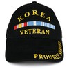 Armycrew Korea War Veteran Ribbon Embroidered Structured Military Baseball Cap