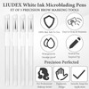 Dwzain 4pcs Skin Marker Pen,brow mapping pen,white pencil for skin