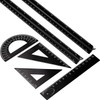 6 Pcs Triangular Ruler Set 12 Inch Engineering Scale Aluminum