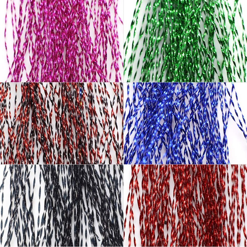 YZD Colorful Crystal Flash Fly Fishing Line 12 Packs Fly