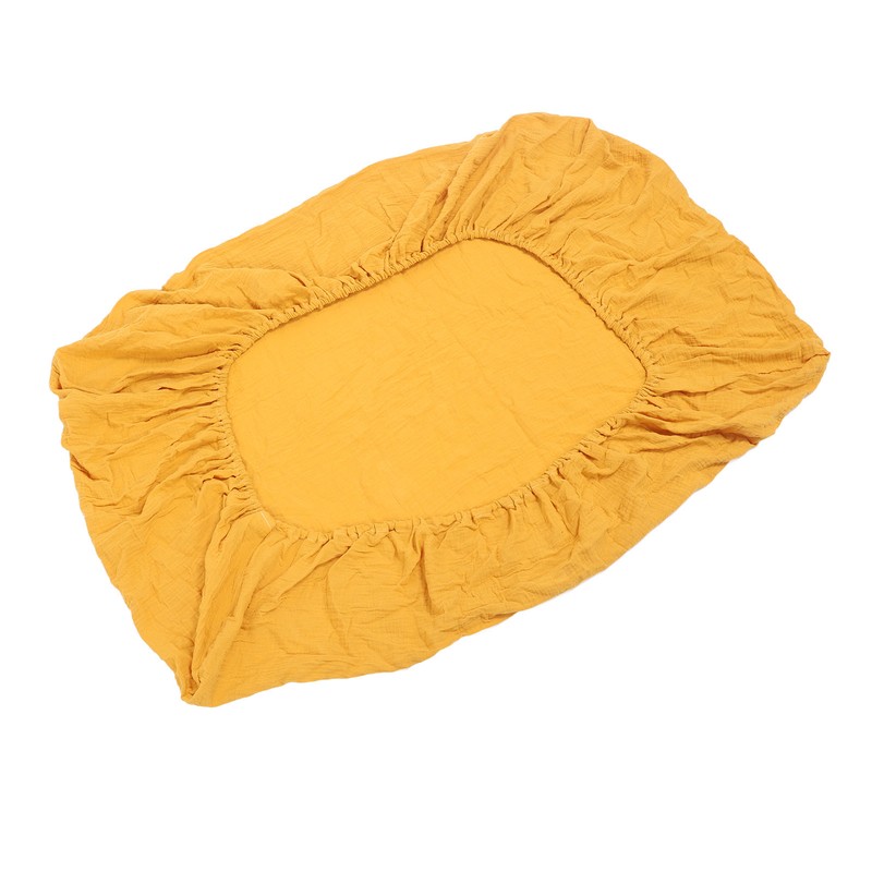 Fitted Crib Sheet Full Cotton Crinkle Fabric Soft Breathable Comfortable