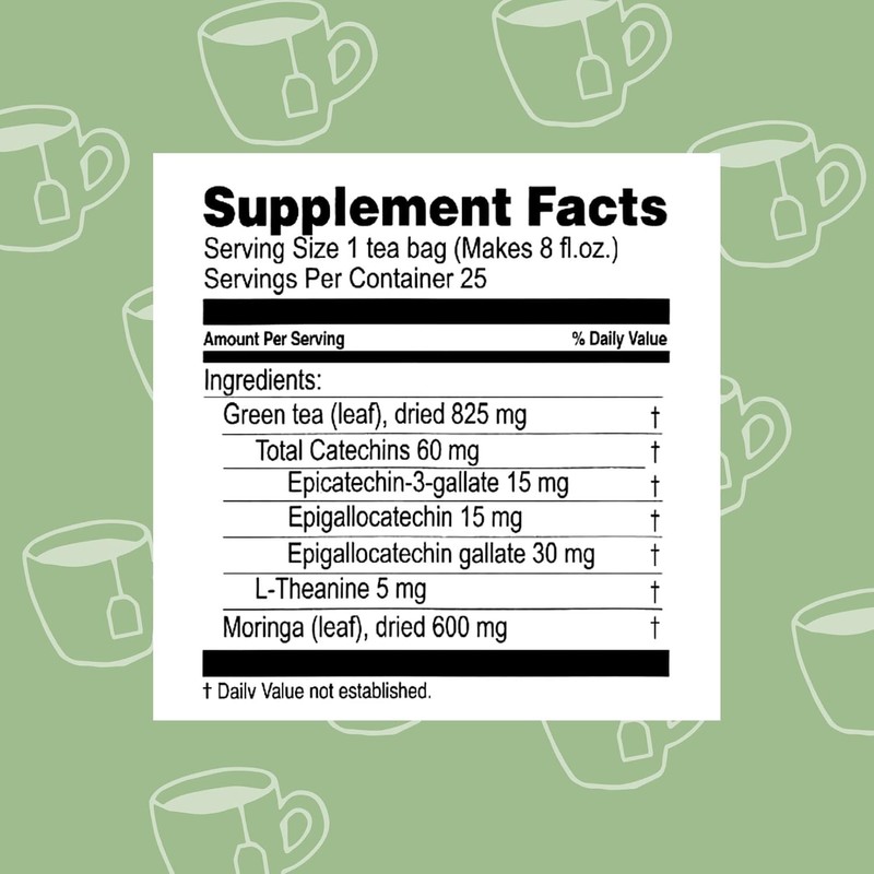 Hyleys Moringa Oleifera and Green Tea Turmeric Flavor - 25