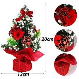 Pack of 3 Small Mini Christmas Trees Artificial Christmas Trees for Christmas Table Top Desk Display Decorations