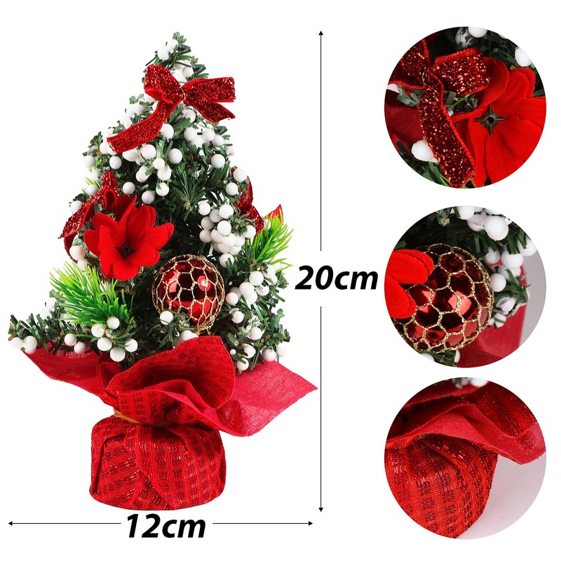 Pack of 3 Small Mini Christmas Trees Artificial Christmas Trees