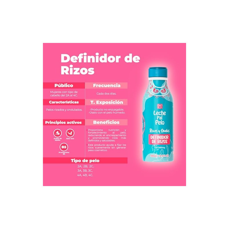 LECHE PAL PELO RIZOS Y ONDAS DEFINIDOR DE RIZOS 440ML/14.9OZ