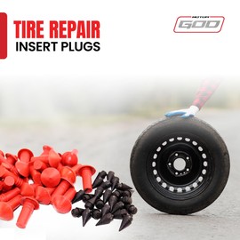 Motor God Tire Repair Insert Plugs - Mushroom Plugs with Built-in Sealant, Quick and Easy Tire Fix Solution | Pack of 180
