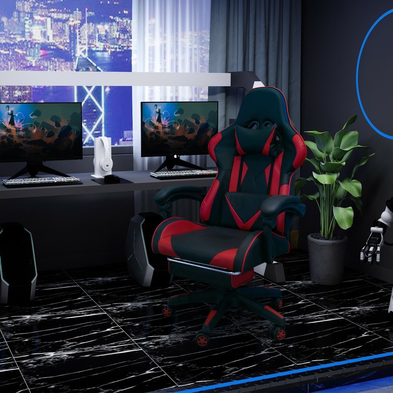 Flexispot Gaming Chair Racing PU Massage Executive Office Computer Desk
