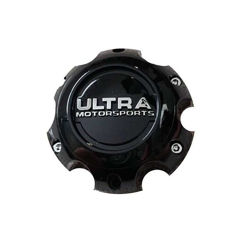 Ultra Motorsports 6 Lug Gloss Black Wheel Center Cap (Qty