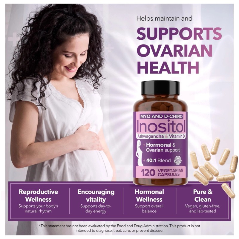 Myo-Inositol Supplement for PCOS with Ashwagandha and Vitamin D -