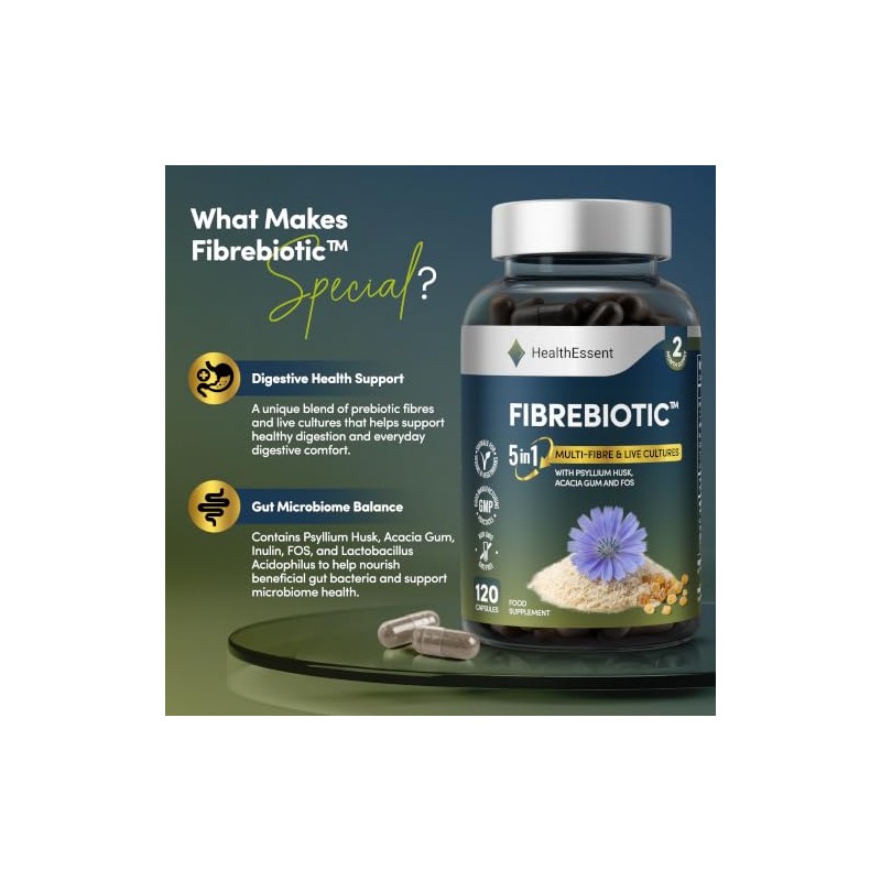 HealthEssent Multi-Fibre Bio Cultures 5500mg + Psyllium Husk Acacia Gum