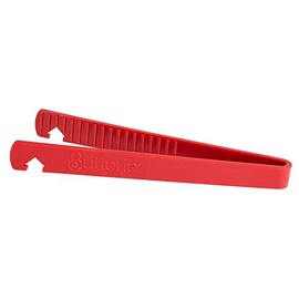 Butterie Toaster Tongs with Oven Rack Hook (Red)