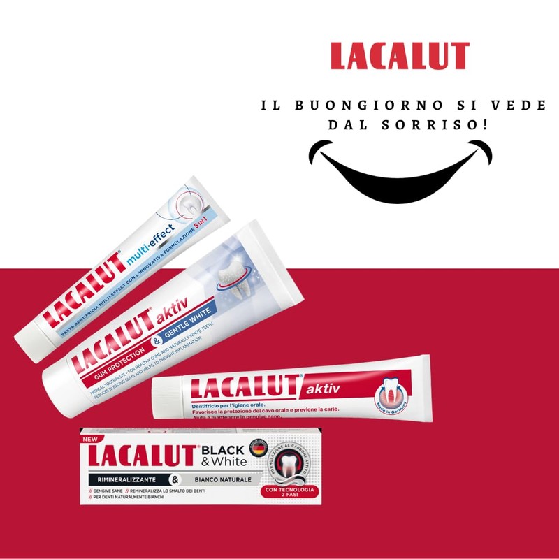 Lacalut Multi-Effect Fluorescent Toothpaste Formula 5 in 1 - 75
