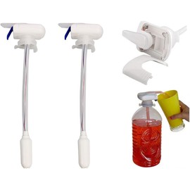 Set of 2 Electric Automatic Tap Drink - Dispenser for Bottle Jug Spout Gallon Juice Beer Spill Proof Pump Milk Gallon - Pump Dispensers for Home and Kitchen - Tap Drink Straw
