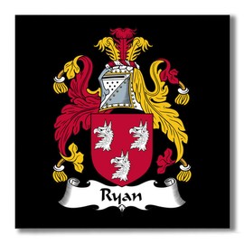 Carpe Diem Designs Ryan Family Crest/Coat of Arms Ceramic Tile for Coaster, Hot Plate, Trivet or Decorative Accent