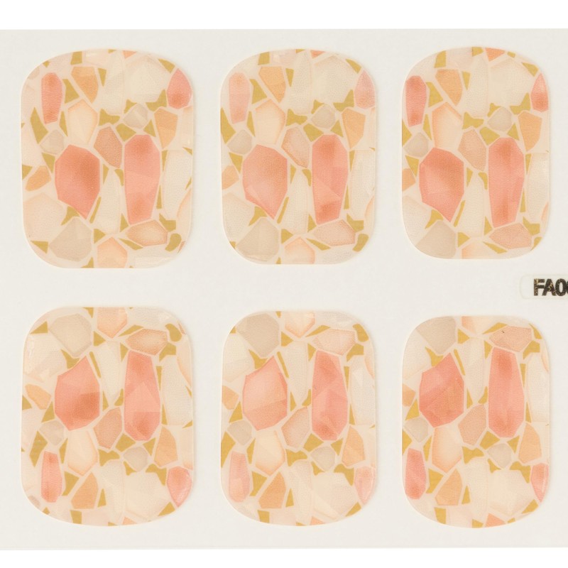 ZINIPIN FA00203 Just Stick Foot Nail Seal White Pink Shell