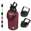 BJPKPK Half Gallon Insulated Water Bottles with Straw Lid, 64oz