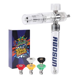 ABOSUN Foam Cannon Pro for Pressure Washer, Thick Snow Foam Sprayer with 5 Nozzle Tips, 1/4" Quick Connect for Thick Car Wash Foam Application (White)