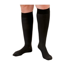 Lymphedivas Onyx Medical Graduated Compression Sock Pair 20-30mmHg (Short Open-Toe X-Large)