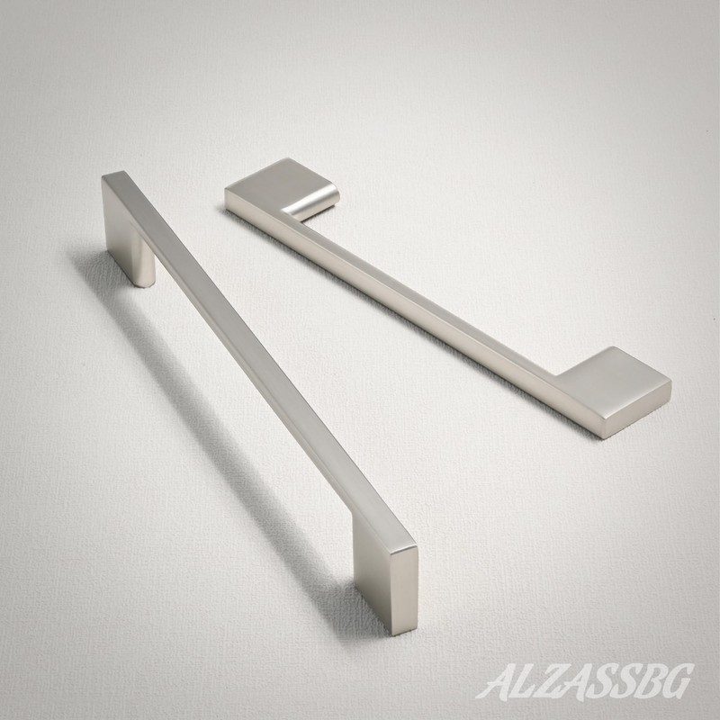 Alzassbg 10 Pack Brushed Satin Nickel Cabinet Pulls, 5 Inch(128mm)