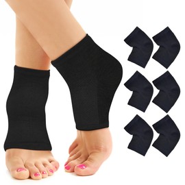 Moisturizing Socks | Cracked Heel Treatment with Aloe Vera | Moisturizer Foot Callus Remover | Aloe Socks for Cracked Heels & Dry Cracked Feet | Lotion Infused Gel Heel Socks (Fits Most)