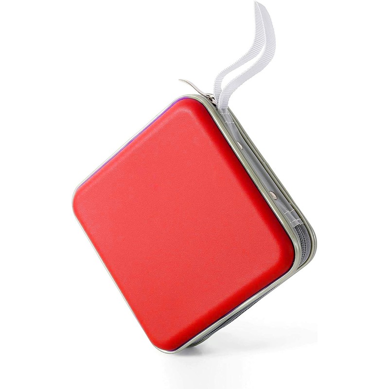 Red Hard Shell Case for 36 CDs / DVDs