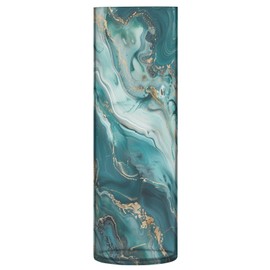 ALAZA Teal Blue Marble Flower Vases for Home Decor Kitchen Bedroom Living Room Bathroom Office Table Decorations