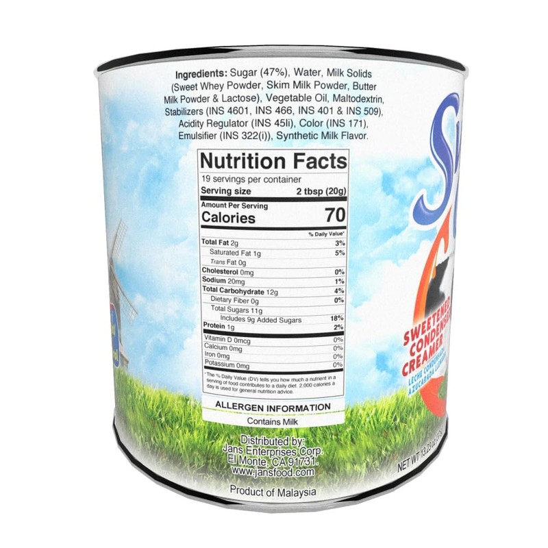 Jans Sweet Cow Condensed Milk (375g, Pack of 12) Sweetened
