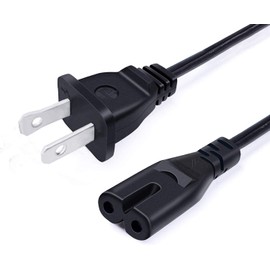 2 Prong Slot Photo Printers Power Cord Cable for HP OfficeJet Pro 3830 4630 4655 6600 6978 6968 8600 8610 8620 8625 8630 8710 8720 5740 5745 5255 etc Wireless Canon PIXMA NEMA 1-15P to IEC60320 C7