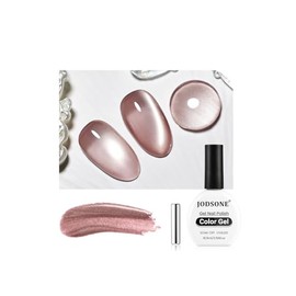 JODSONE 16.5ml Cat Eye Gel Nail Polish Light Brown Single Colors for Holographic Glitter Cat Eye Reflective Translucent Need U V Lamp