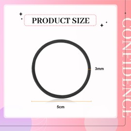 Canlierr 1000 Pcs Elastics Hair Ties Bulk Ponytail Holders Hair Bands Small Elastic Band Accessories for Women Men Straight Thick Curly (Black,3 mm)