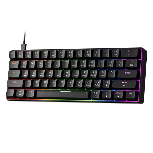 Newmen GM611 Gaming Keyboard, LED Lighting, 61 Multimedia Keys, Wired