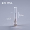 100 Pack 27 Gauge 1/2 inch Disposable Needles with Caps