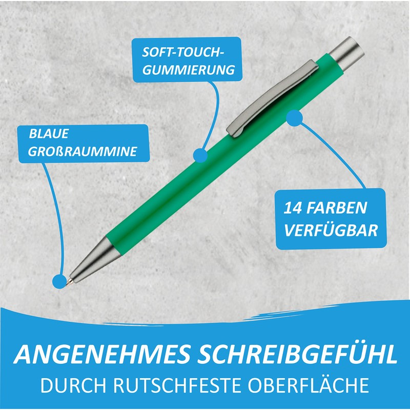 #teamludorf Omega Ballpoint Pen with Rubberised Grip - Comfortable Writing