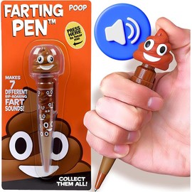 Farting Poop Pen with 7 Funny Sounds - 4th of July Gifts for Kids, Teens & Adults - Hilarious Funny 4th of July Prank Toy - Patriotic Accessories for Summer Parties:_Party