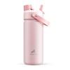 POWCAN 18 oz Insulated Water Bottle with 2-in-1 Straw and