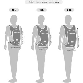 G4Free 10/15/20L Mochila Senderismo Ligero Packable Senderismo Daypack Pequeño Viaje al aire libre plegable Bolsa de hombro